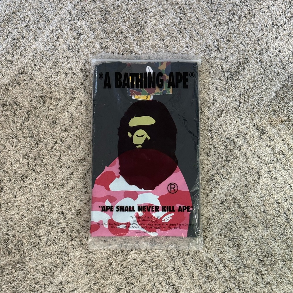 Bape Black and Pink Short Sleeve Tee